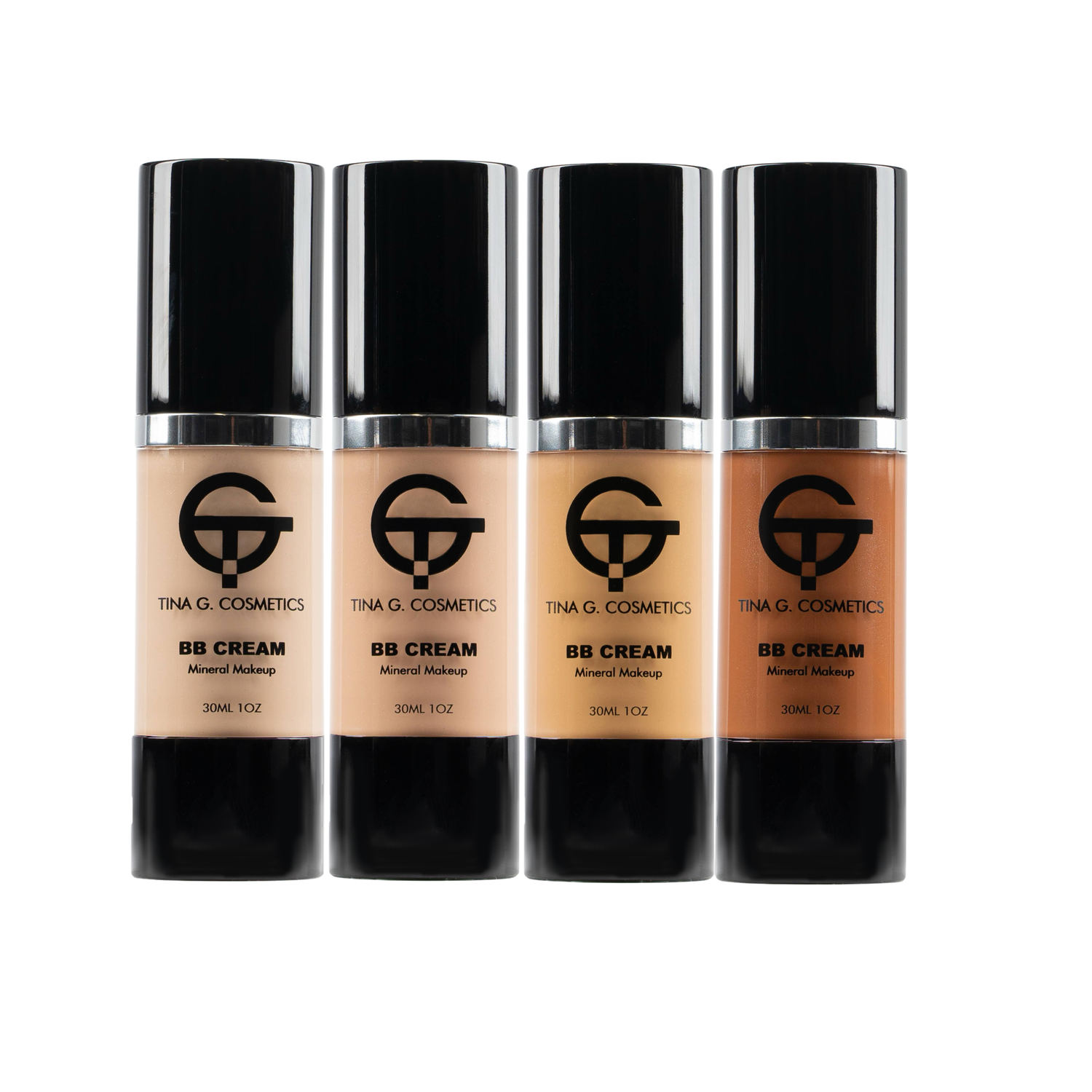 TINTED MOISTURIZERS OF DIFFERENT SHADES IN A ROW