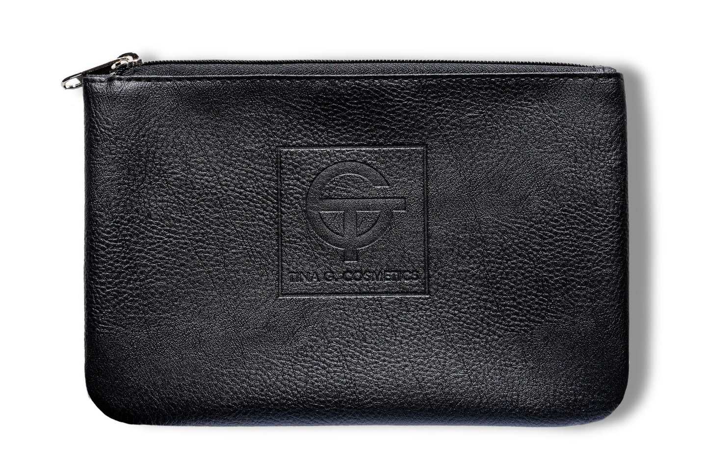 Vegan Leather Zipper Pouch & Makeup Bag